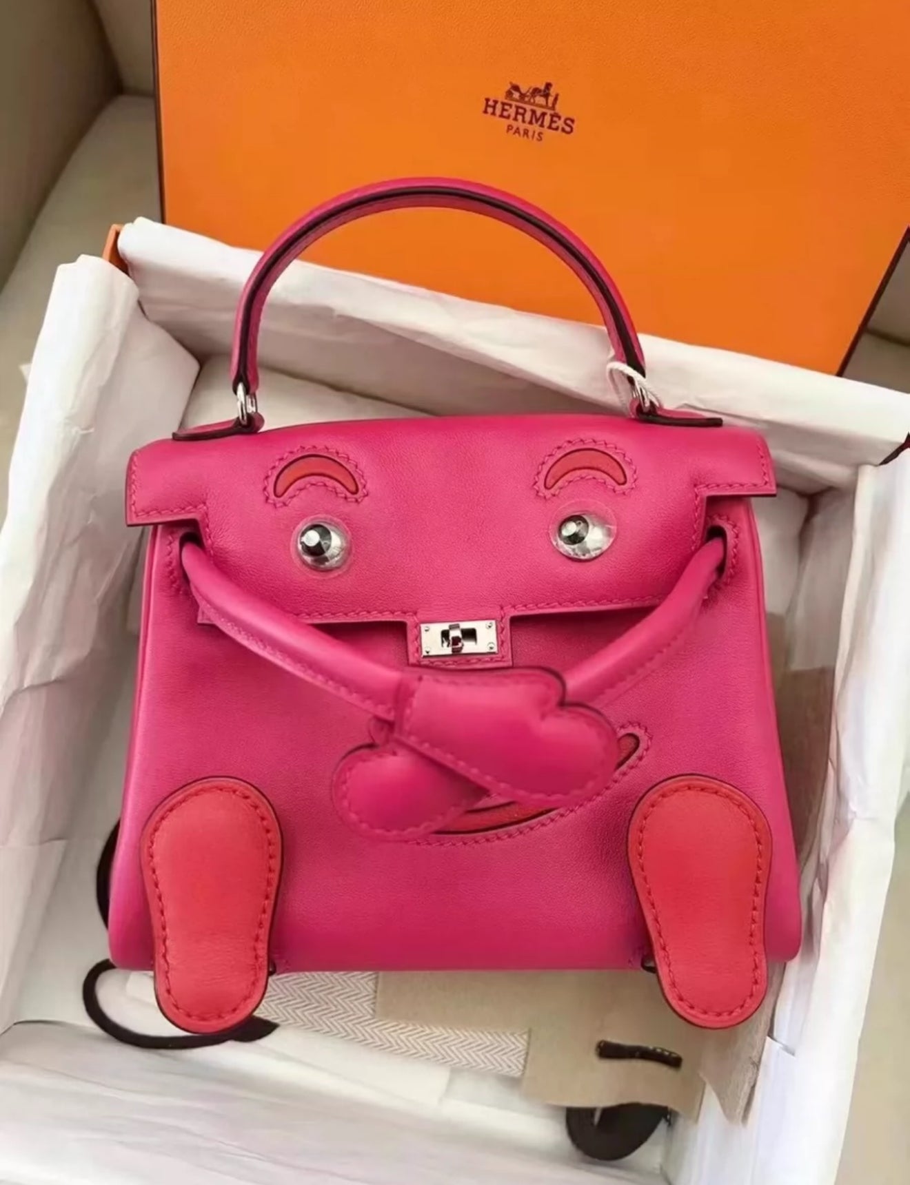 Hermes Kelly doll Mexican Pink Red brand new complete set