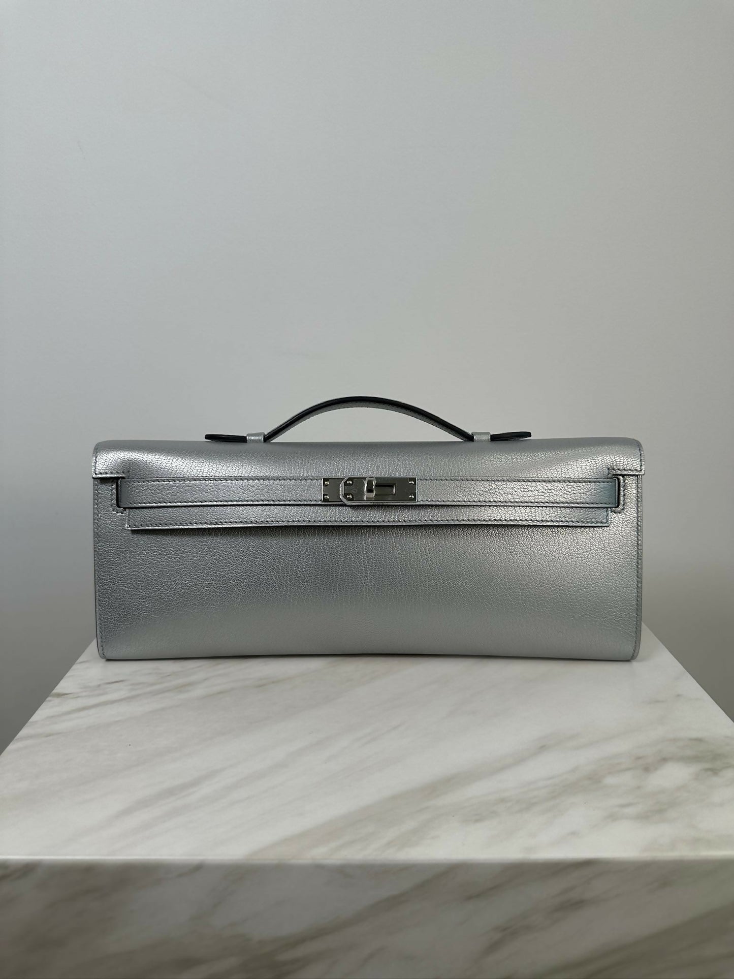 Hermès Kelly Cut Argent Chèvre PHW G 2026