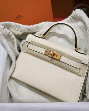 Hermès Mini Kelly 20 Nata Epsom with Gold Hardware