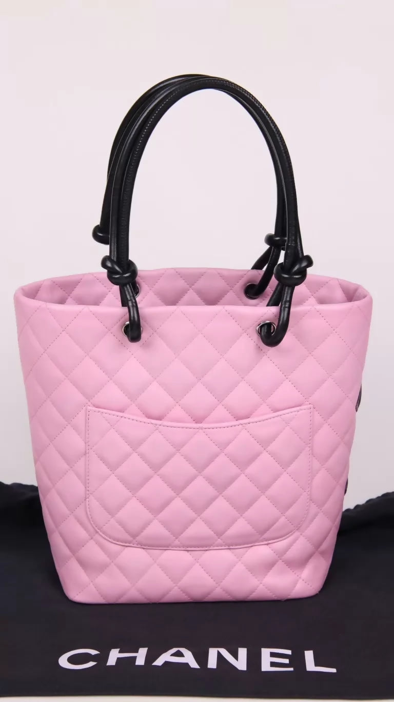 Chanel Pink Cambon Medium Basket Handbag