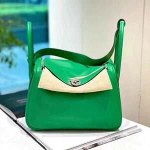 Hermès Lindy 26 in Bamboo Green Swift Leather with palladium hardware
