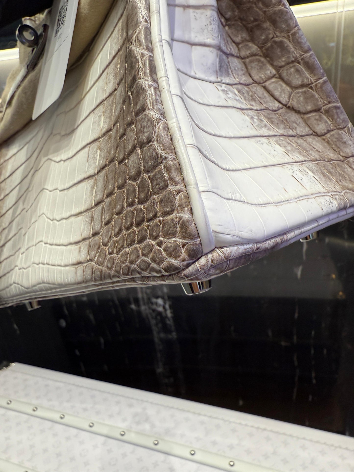Hermès Birkin 25 Himalaya Niloticus Crocodile Gold Diamond Hardware