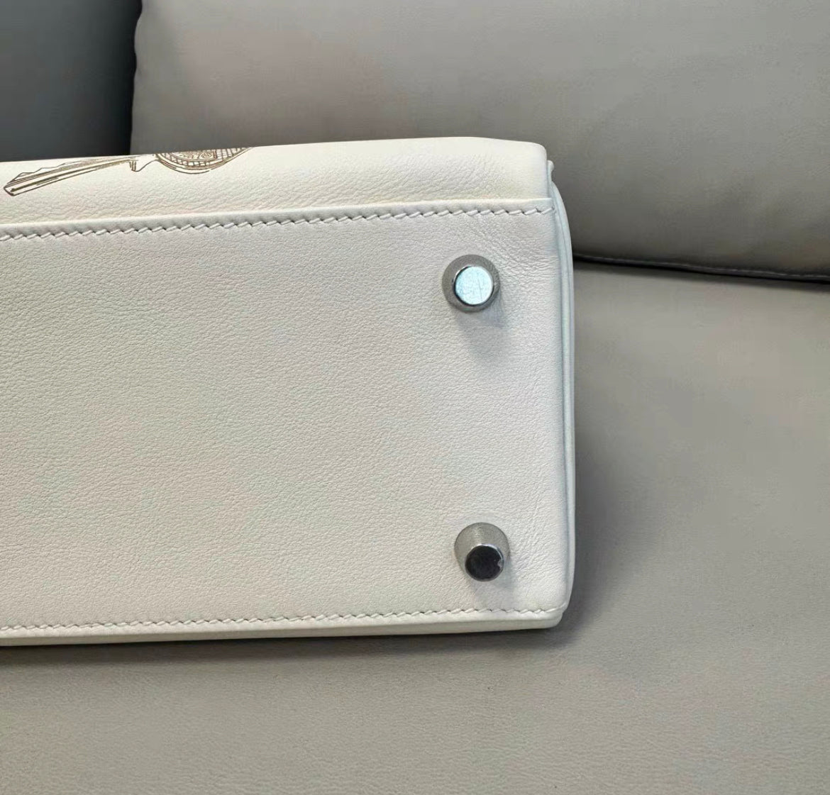 Hermes Kelly 25 Swift Nata In  Out handbag