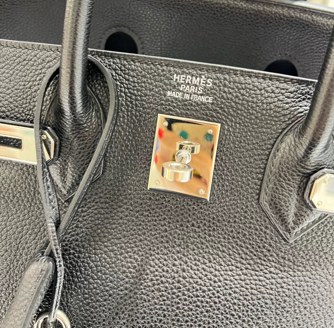 Hermes Birkin HAC 32 Black Togo Leather Palladium Hardware
