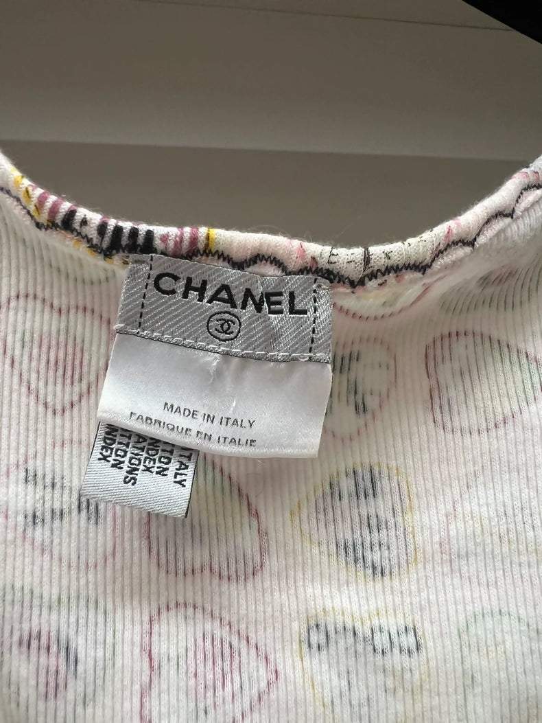 Chanel vintage graffiti top