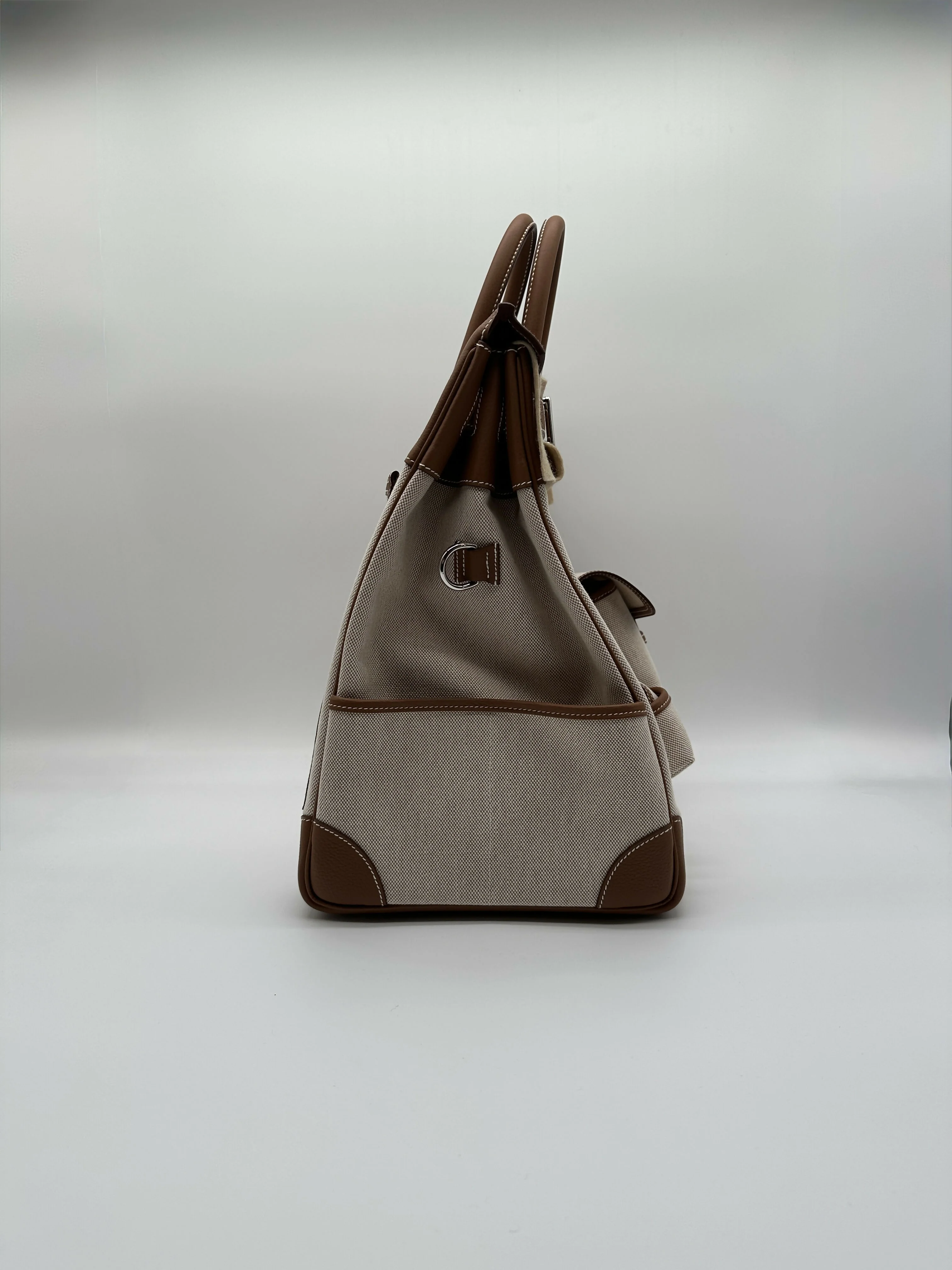 Hermès Haut à Courroies 40 Cargo Gold Togo and Toile PHW K 2025