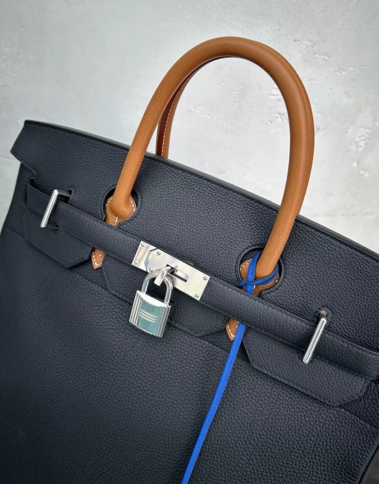 Hermès Birkin HAC 40 Black  Gold  Blue Royale Togo