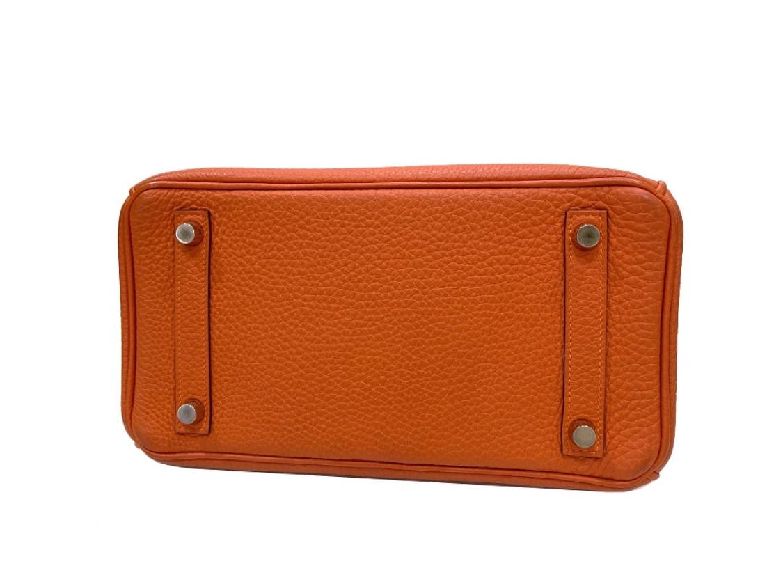 Hermes Birkin 25 Orange Togo Leather Gold Hardware