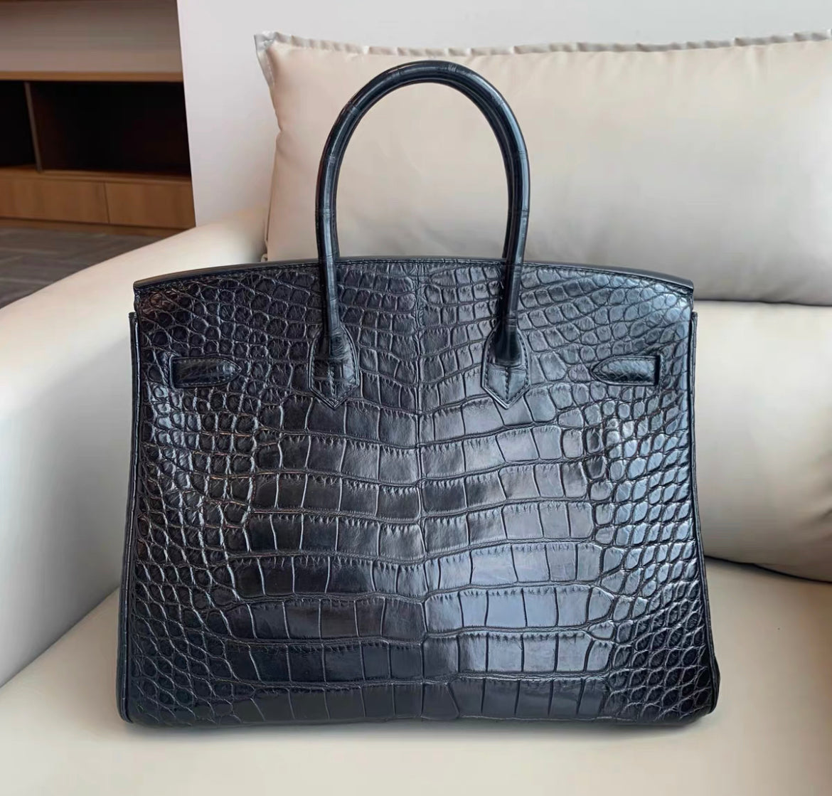 Hermès Birkin 35 SO BLACK Matte Alligator Black PVD Hardware