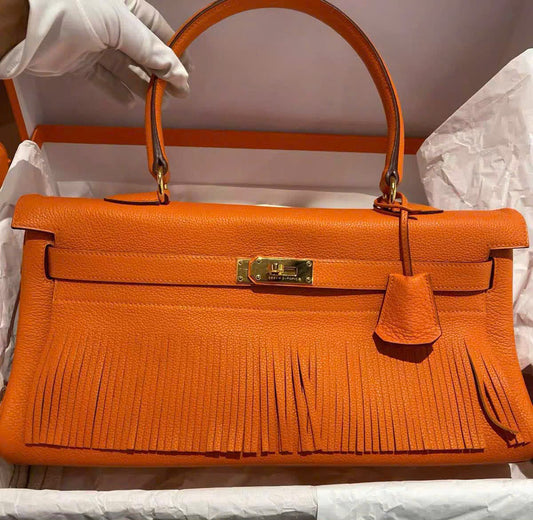 Hermes JPG Kelly Shoulder Orange TC Gold Harwdare