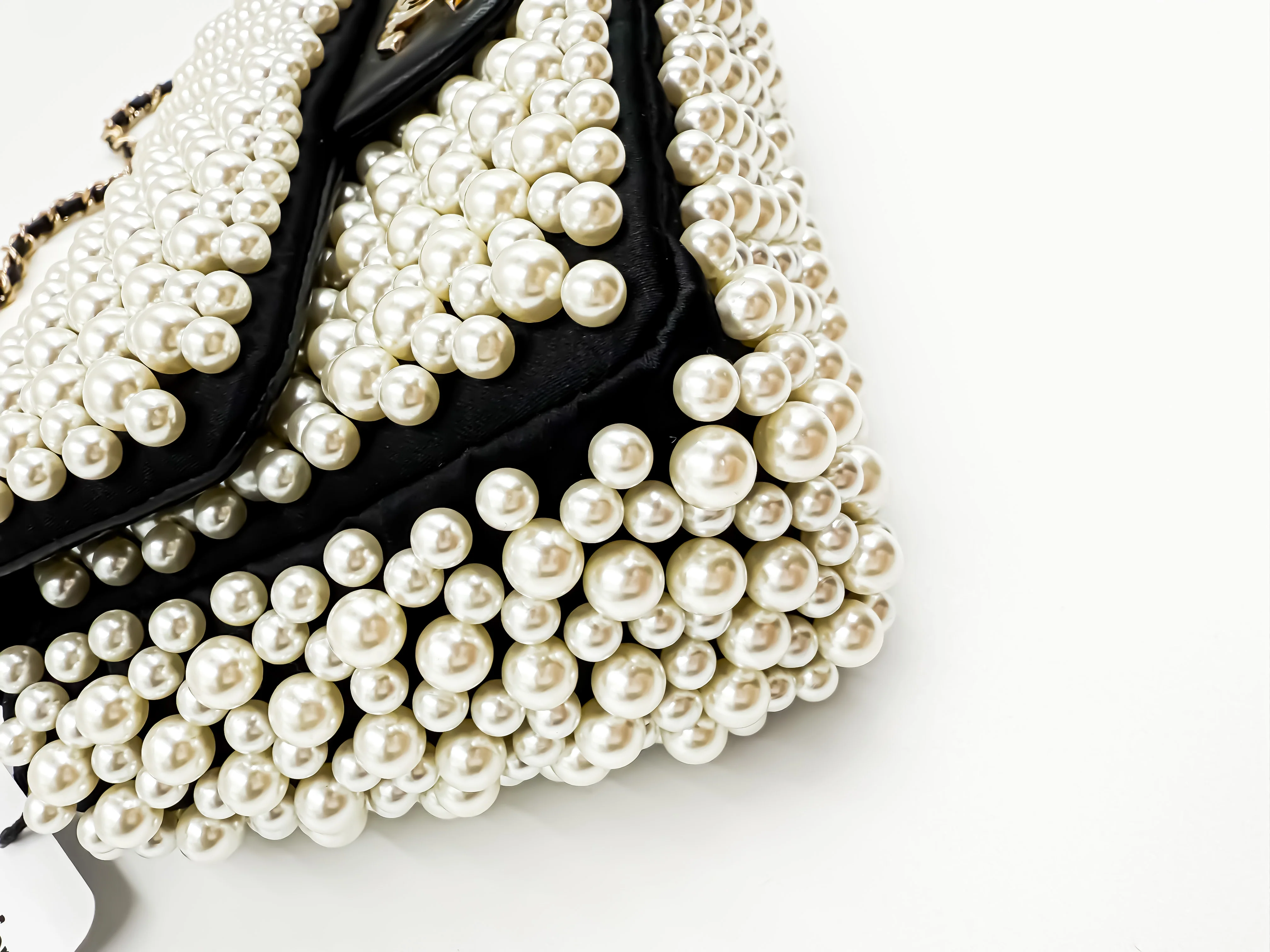 Chanel 19S Pearl-Embellished Mini Rectangular Flap Bag