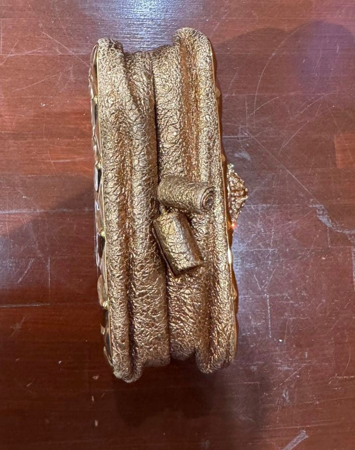 Rare Chanel 2009 Paris-Moscow Gold clutch