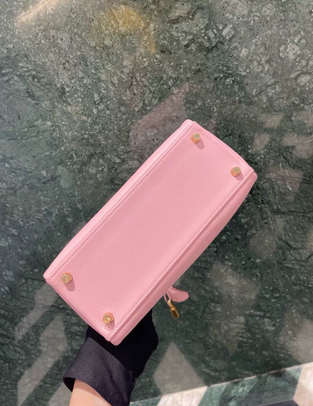 Hermes Kelly 25 Pink Sakura Swift Leather Gold Hardware