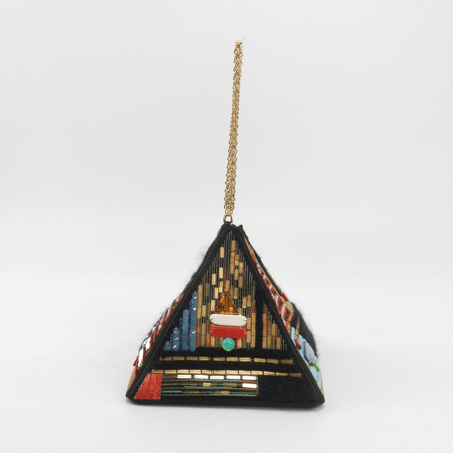 RARE CHANEL 2019 MÉTIERS DART PARIS-EGYPT RUNWAY PYRAMID EVENING BAG