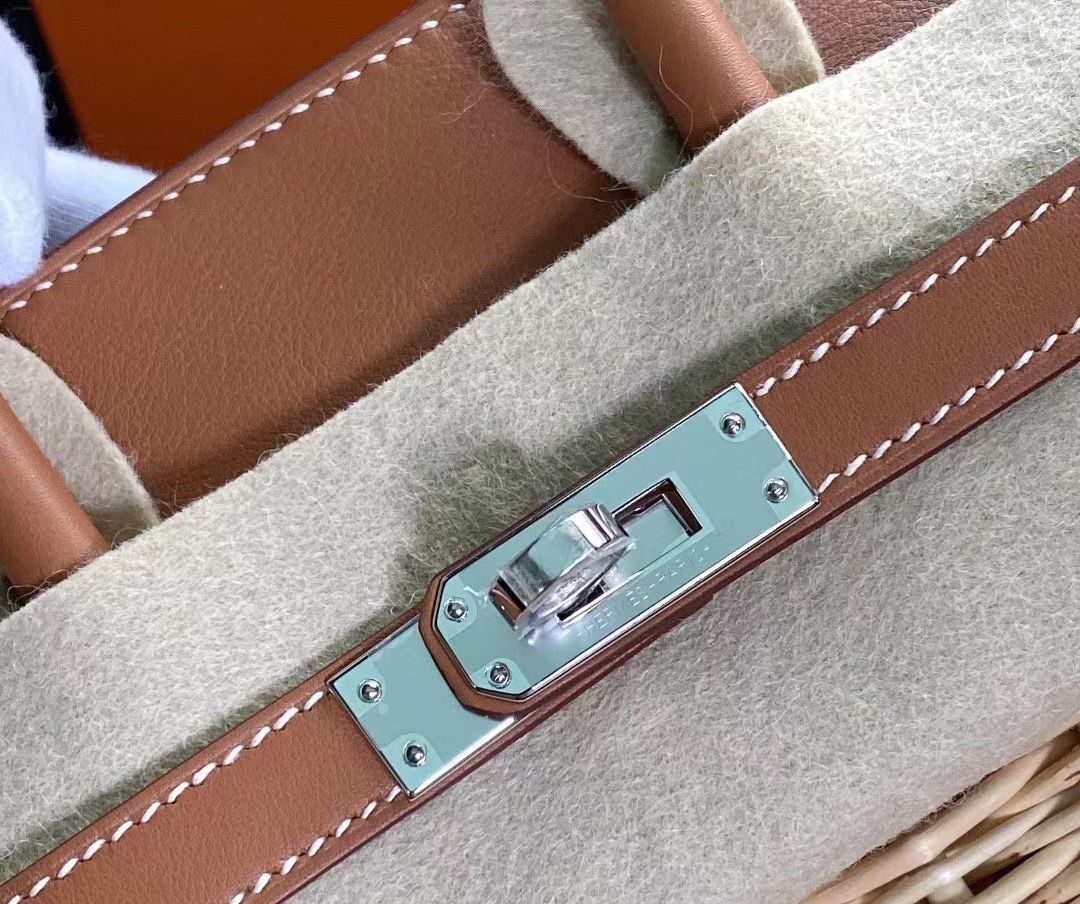 Hermès Picnic Birkin 25 Barenia Palladium Hardware