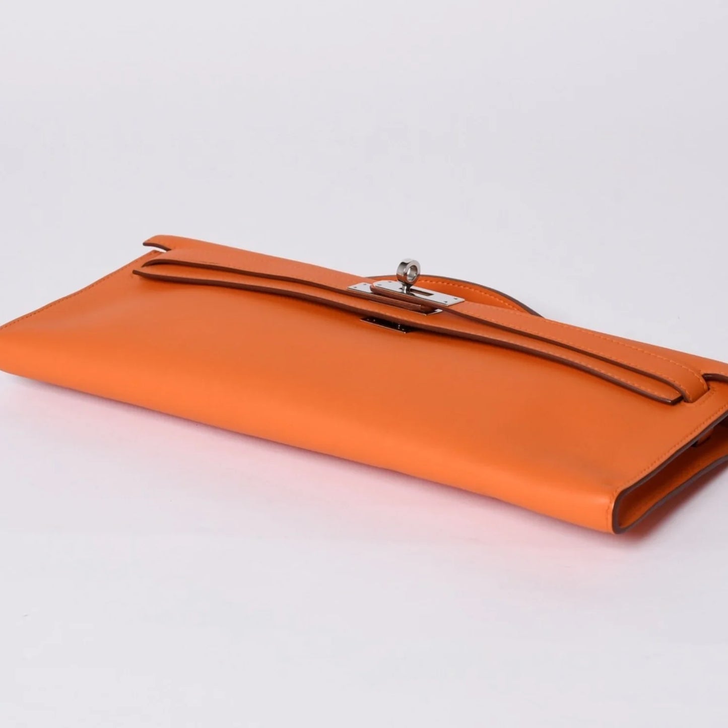 HERMES KELLY CUT orange swift leather palladium Hardware