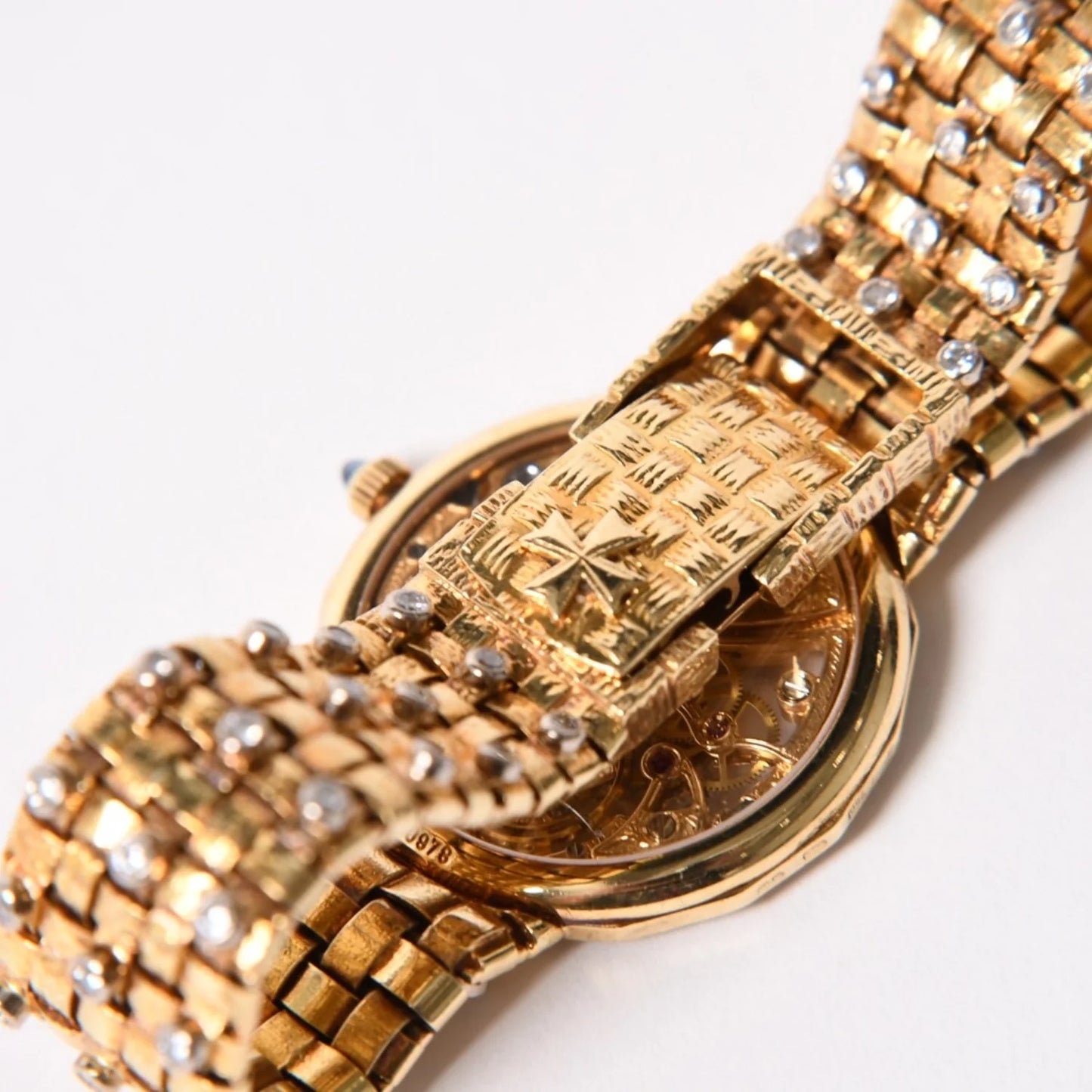 VACHERON CONSTANTIN Patrimony Skeleton Wristwatch 13508 Manual Wind Diamond