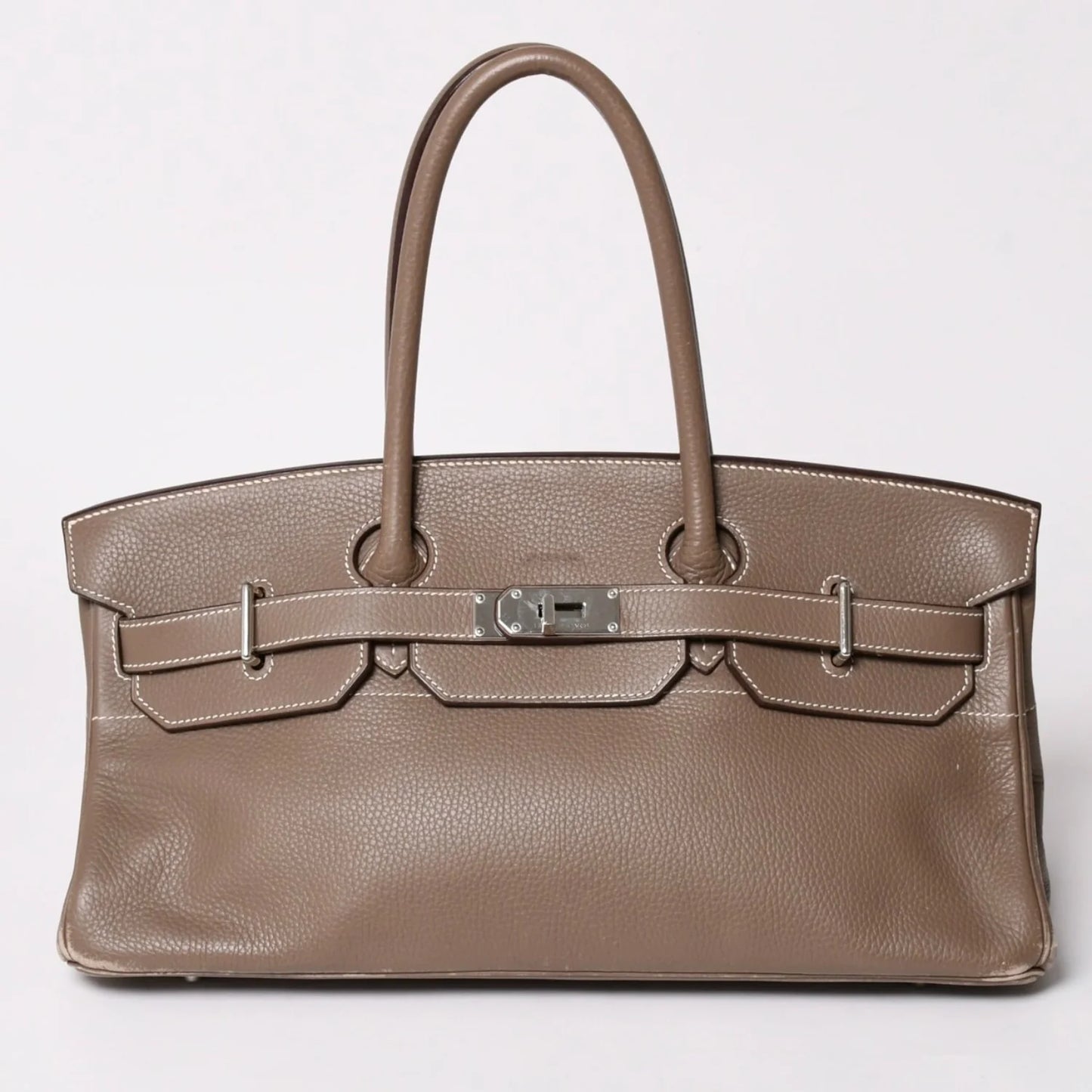 Hermès Birkin Shoulder 42 JPG Etoupe TC leather palladium hardware