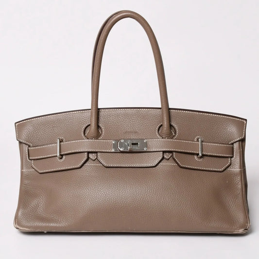 Hermès Birkin Shoulder 42 JPG Etoupe TC leather palladium hardware