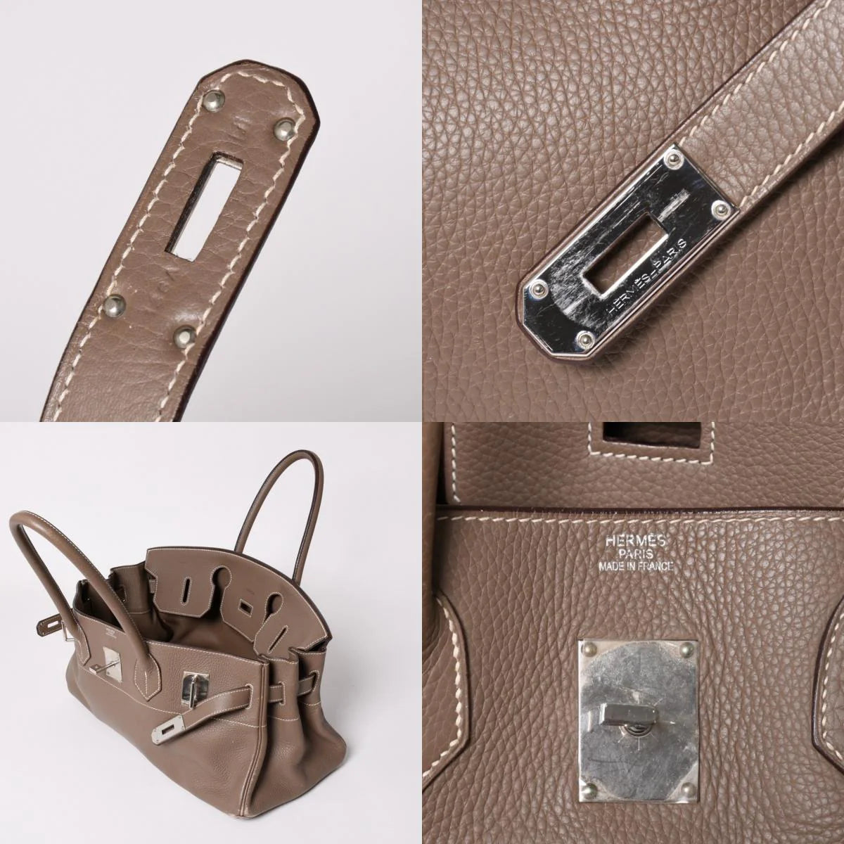 Hermès Birkin Shoulder 42 JPG Etoupe TC leather palladium hardware