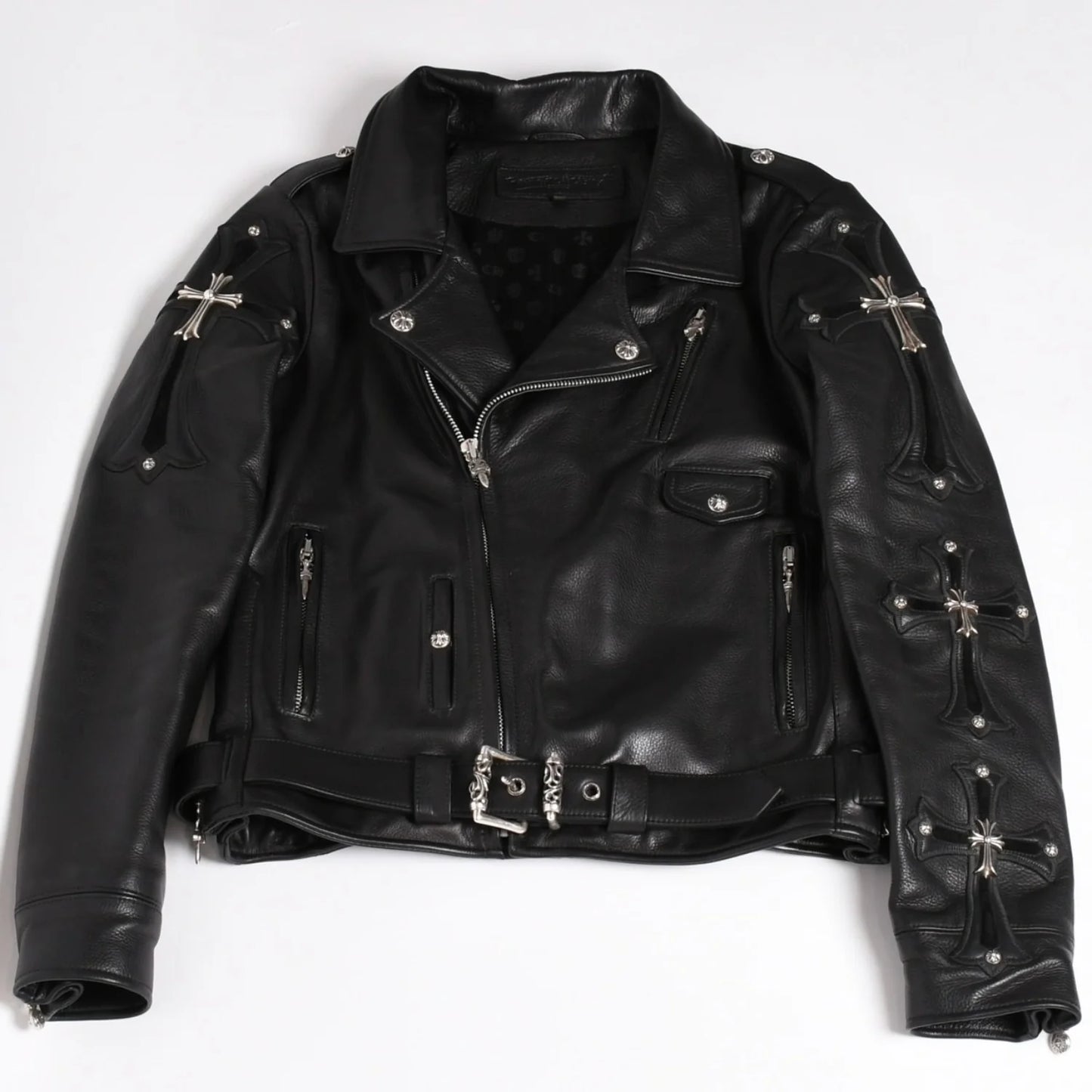 CHROME HEARTS SLUFF LTHR Sluf Riders Jacket