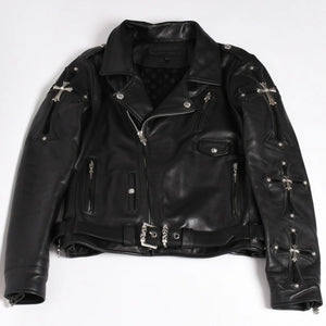 CHROME HEARTS SLUFF LTHR Sluf Riders Jacket