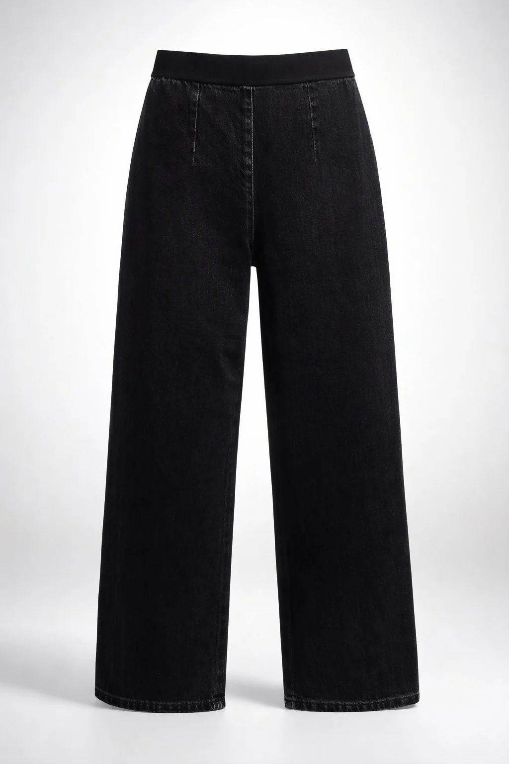 Chanel 2020 Black Denim Velvet Trim Sailor Jeans FR 36