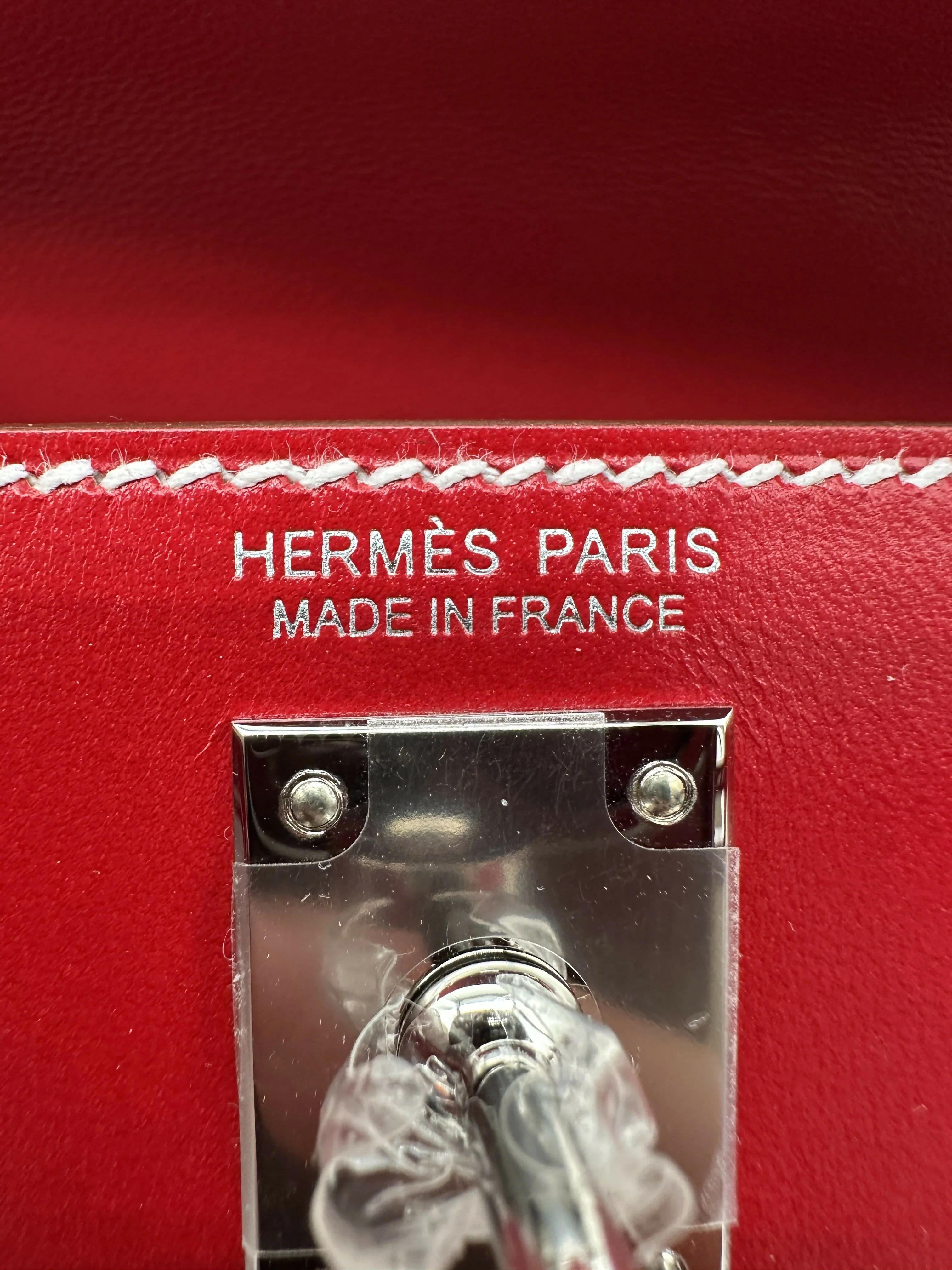 Hermès Kelly 20 Rouge Piment Box PHW K