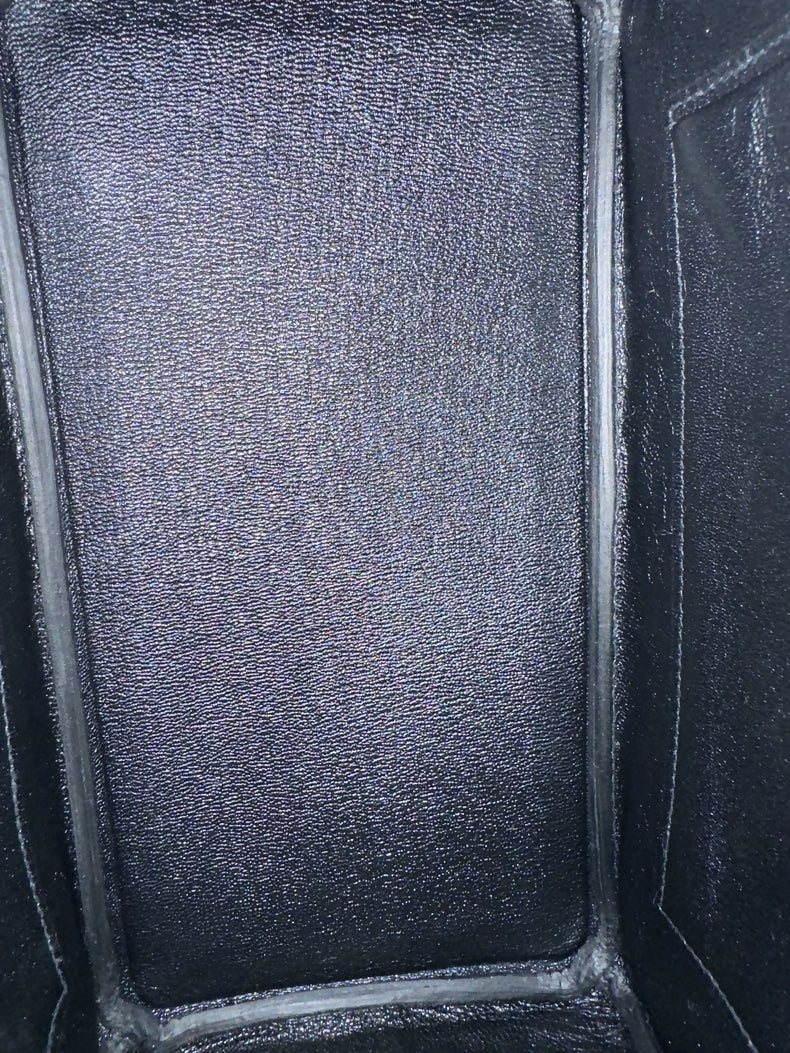 Hermes Birkin 25 Black Matte Alligator leather gold hardware