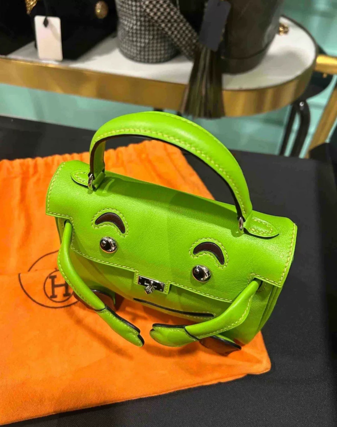 Hermès Kelly Doll Green Palladium Hardware