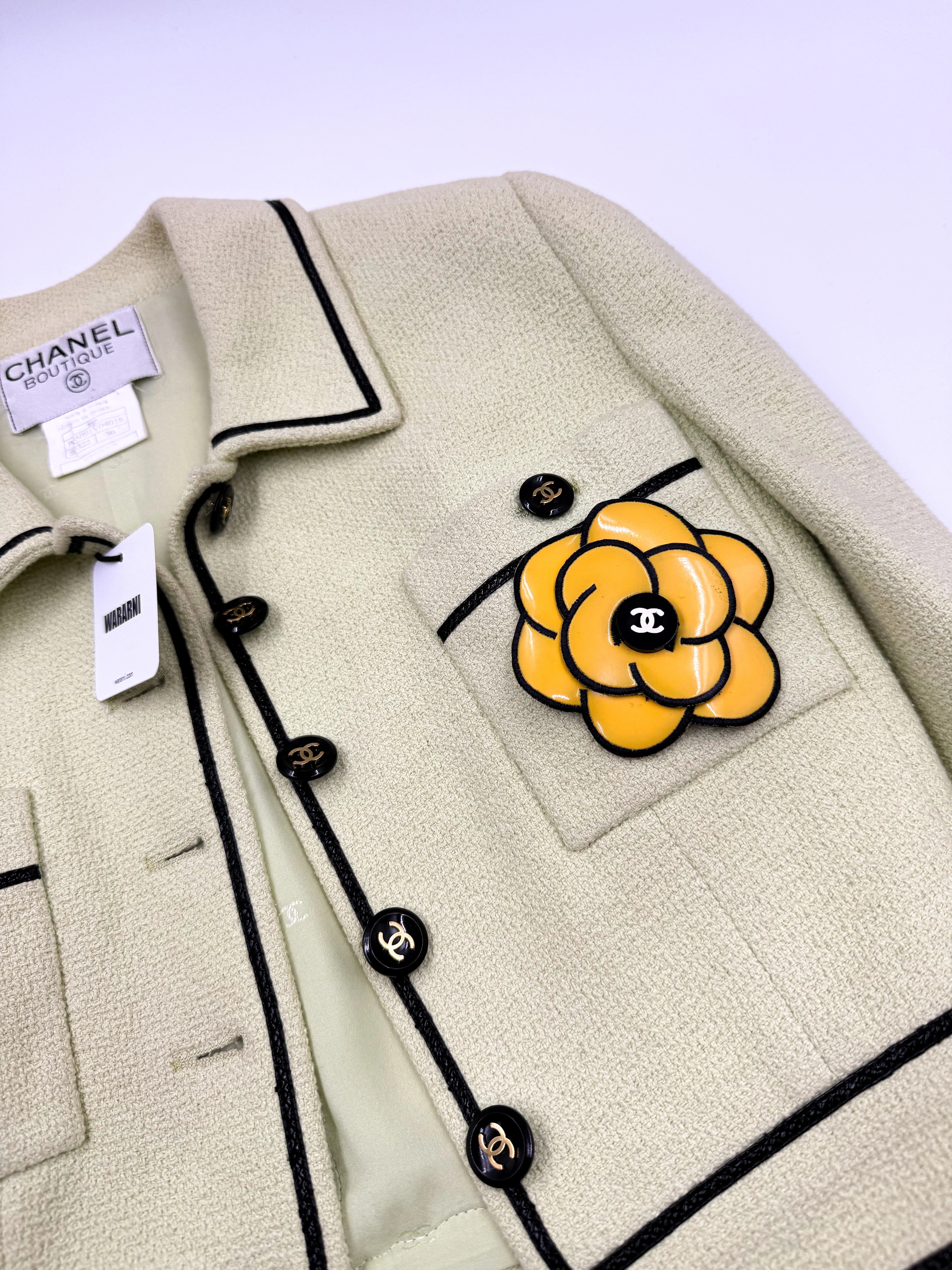 Chanel Spring/Summer 1995 “Barbie Collection” Yellow Camellia Hair Accessory