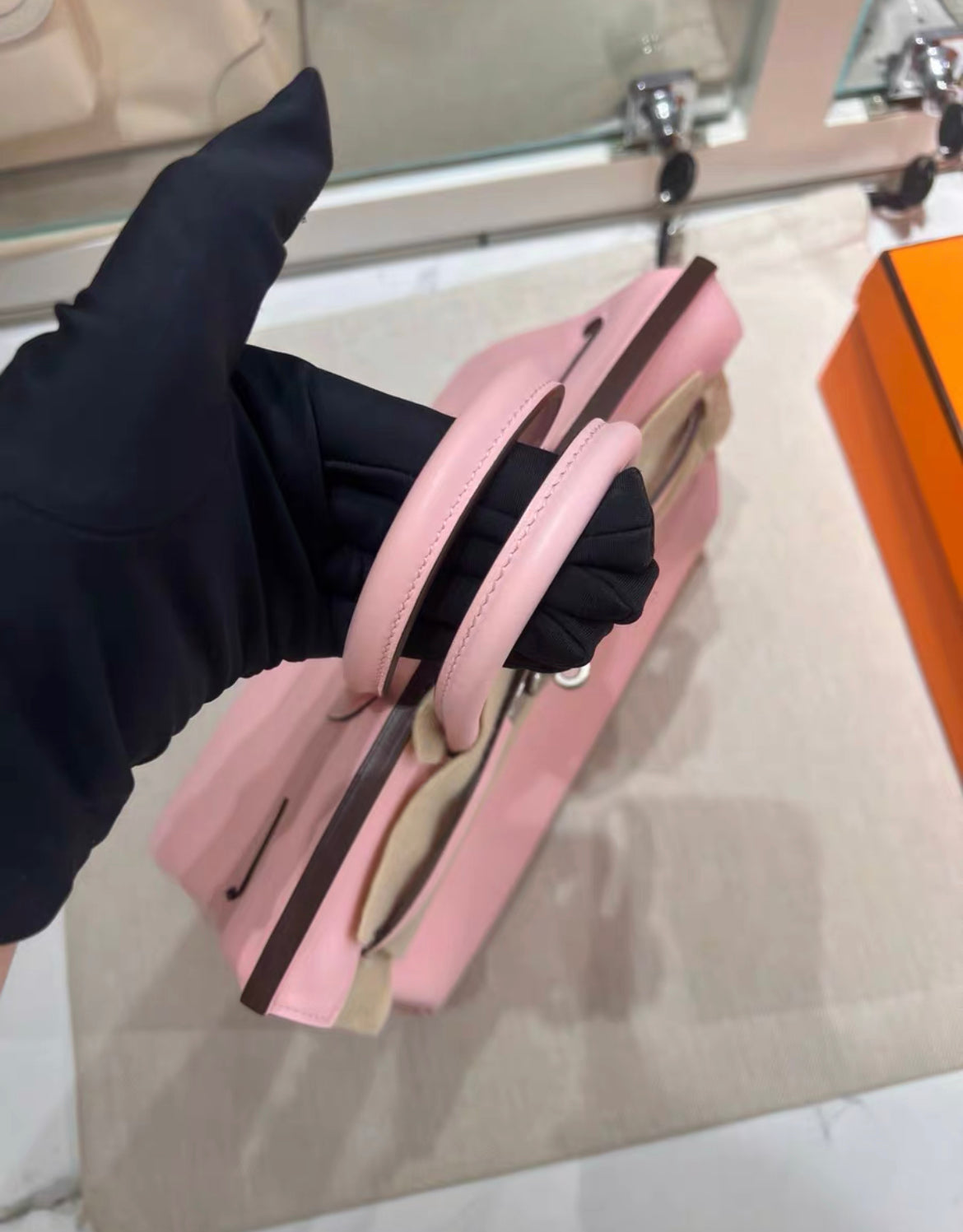 Hermes Birkin 25 Rose Sakura Pink Swift Palladium Hardware Handbag