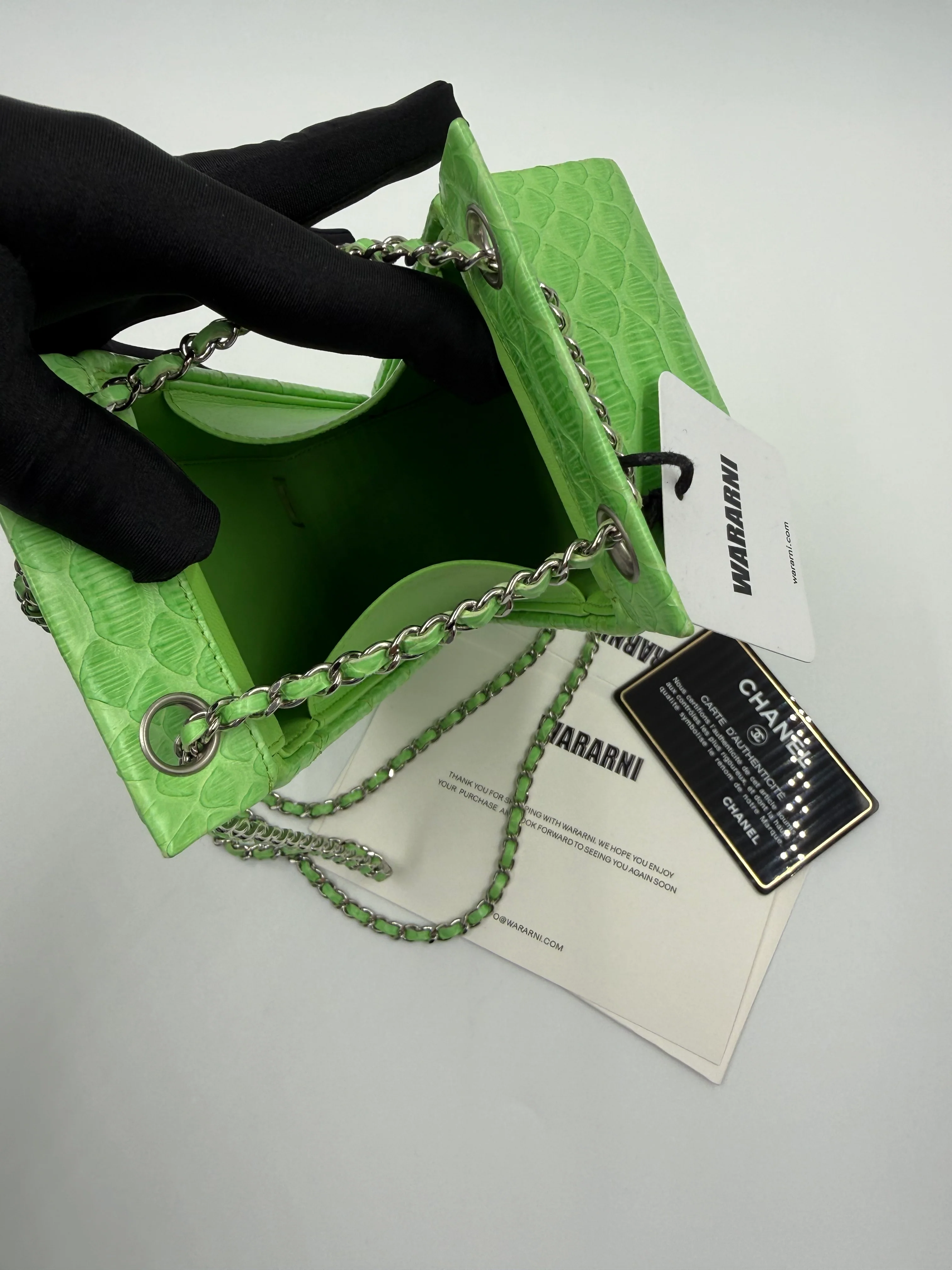 Chanel Green Python “Lait de Coco” Milk Carton Minaudière – Fall/Winter 2014 Supermarket Collection