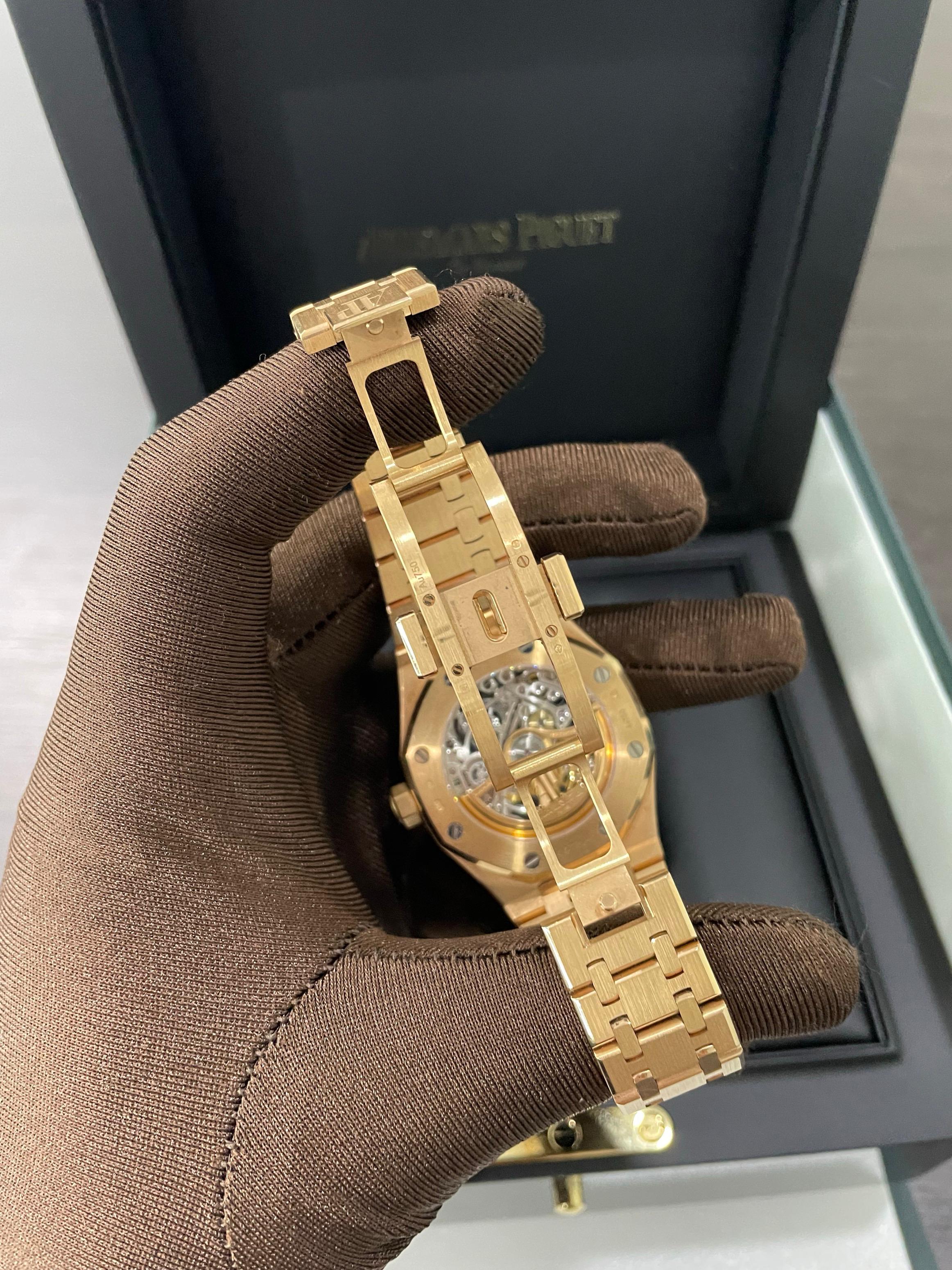 Audemars Piguet Royal Oak Rose Gold 37mm Double Balance Wheel Openworked 15467 OR 2020