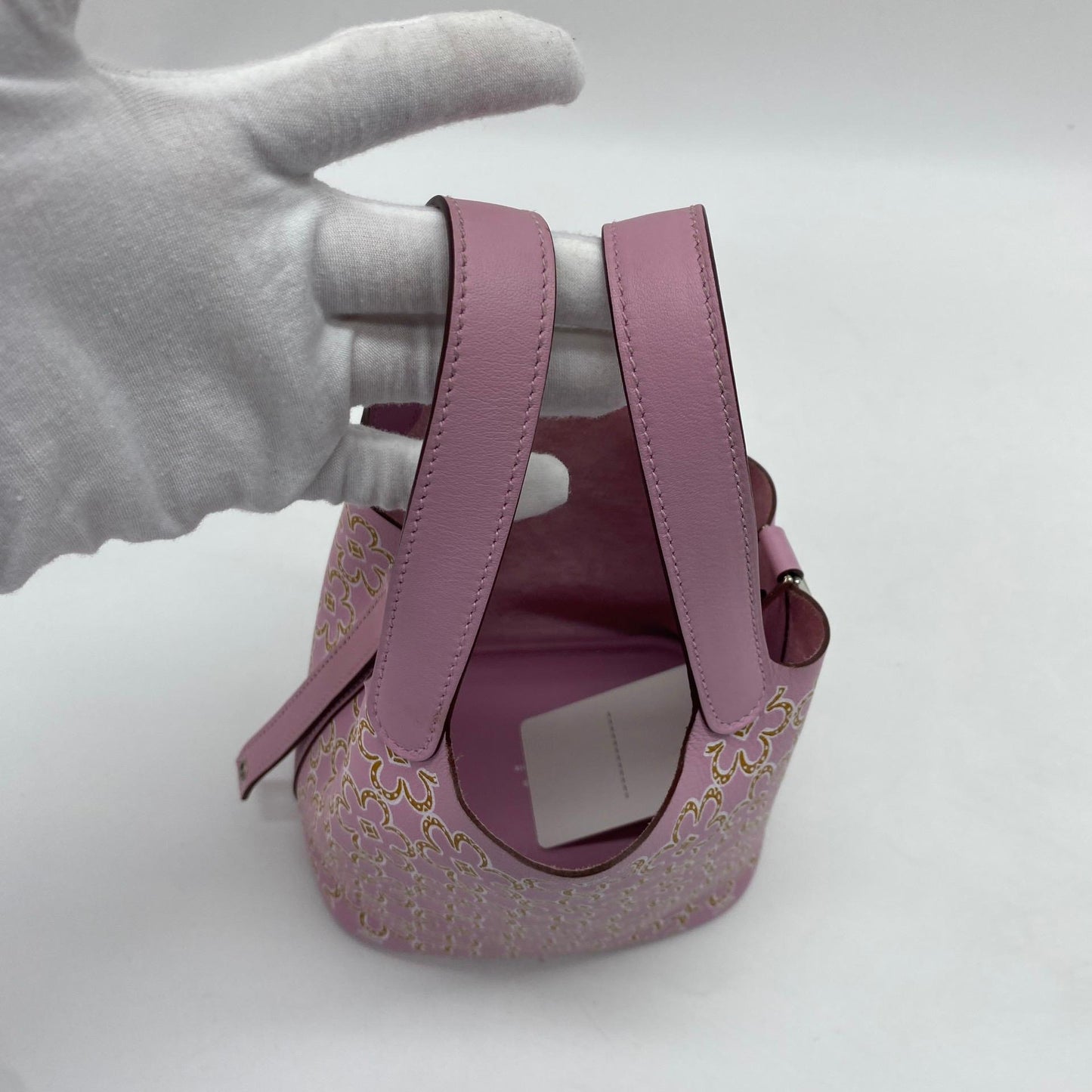HERMÈS LUCKY DAISY MICRO PICOTIN 14, SWIFT, MAUVE SYLVESTRE