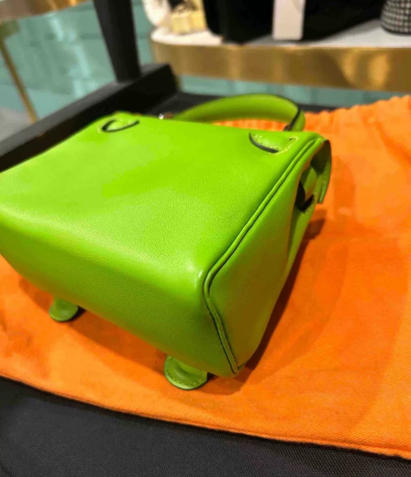 Hermès Kelly Doll Green Palladium Hardware