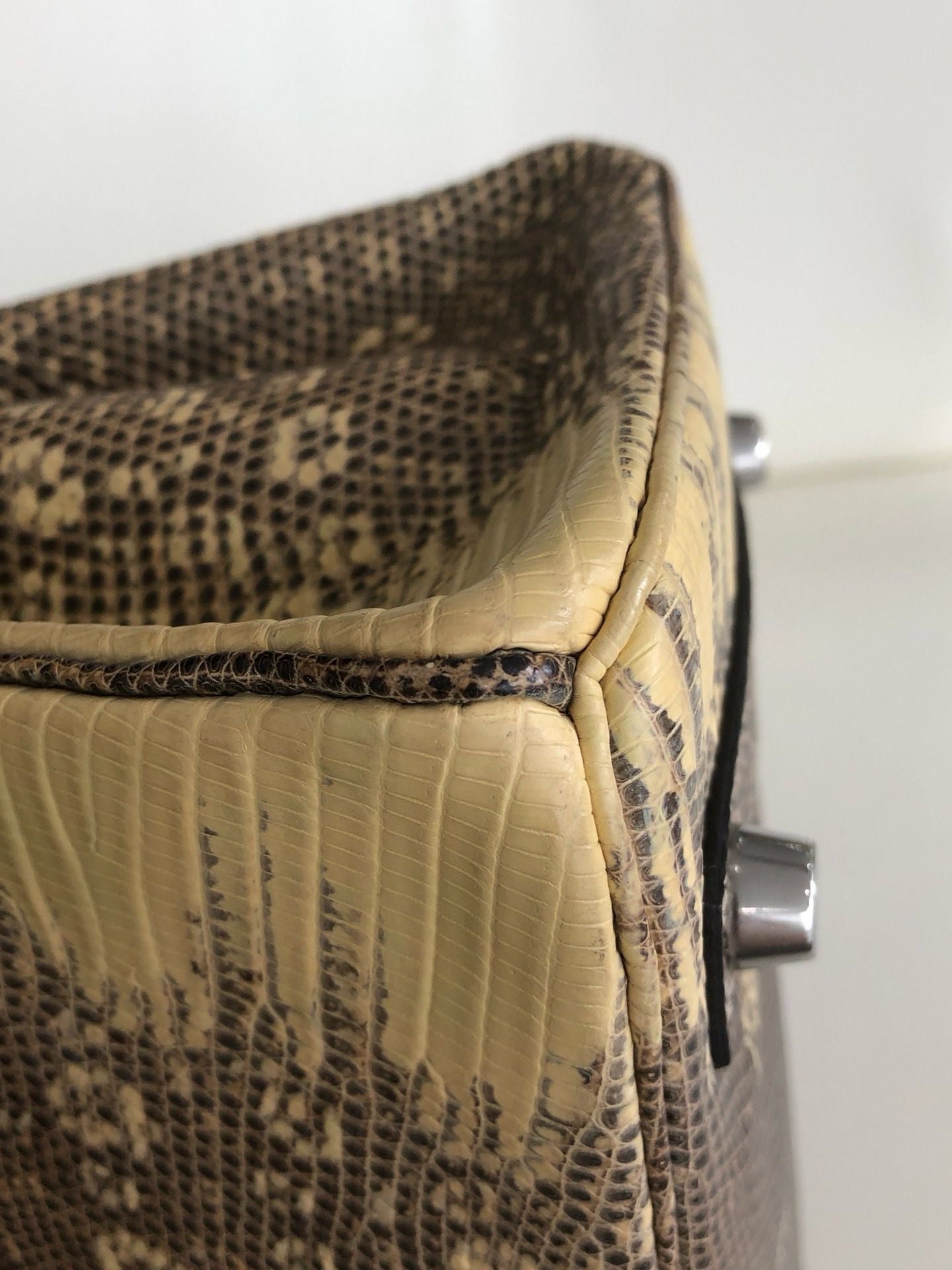 Hermès Birkin 25 Ombre Varanus Salvator Lizard Palladium Hardware