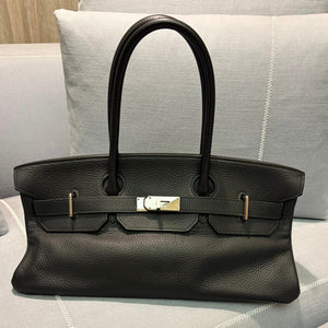Hermes Birkin Shoulder JPG 42 Black TC Palladium hardware
