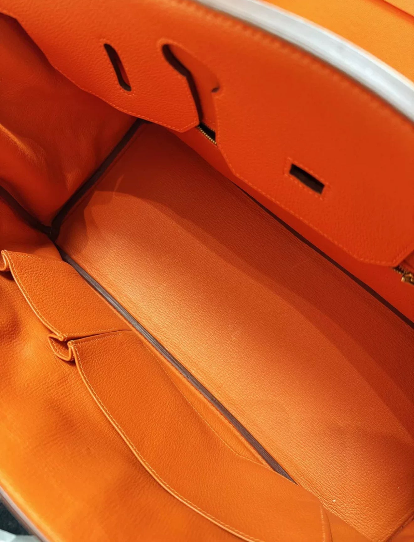 Hermes Shoulder Birkin Orange Togo Leather Gold Hardware