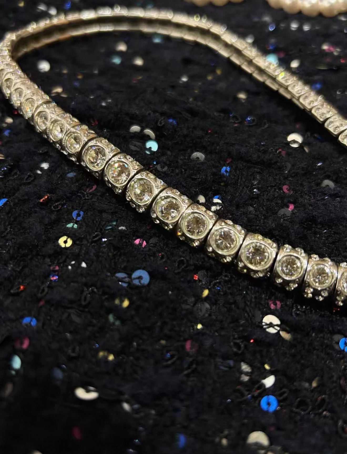 2008 Chanel full-diamond snakehead necklace choker