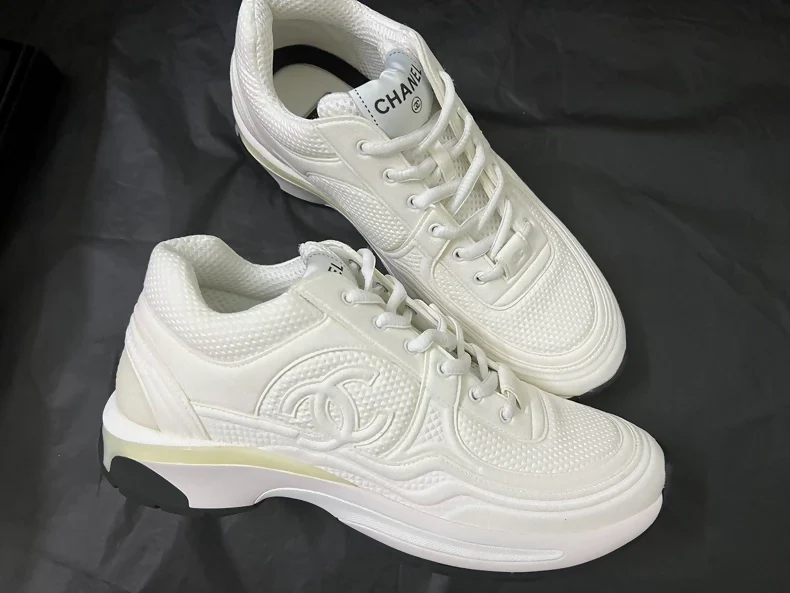 Chanel 24s white sneakers, size 40