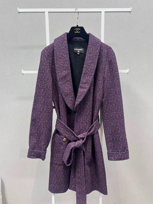 Chanel purple tweed jacket
