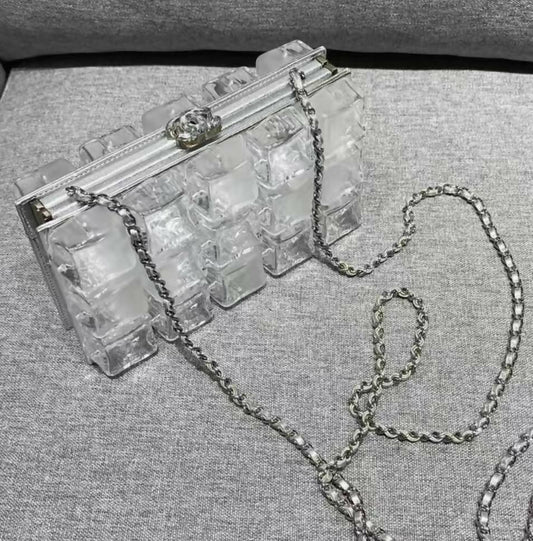 Chanel ice cube clutch bag