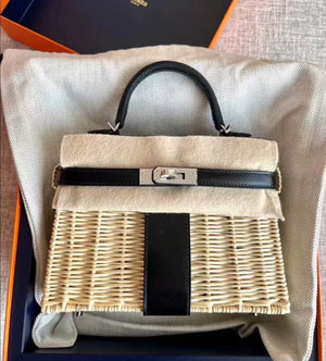 Hermès Kelly Mini Picnic Black Swift Leather Palladium Hardware