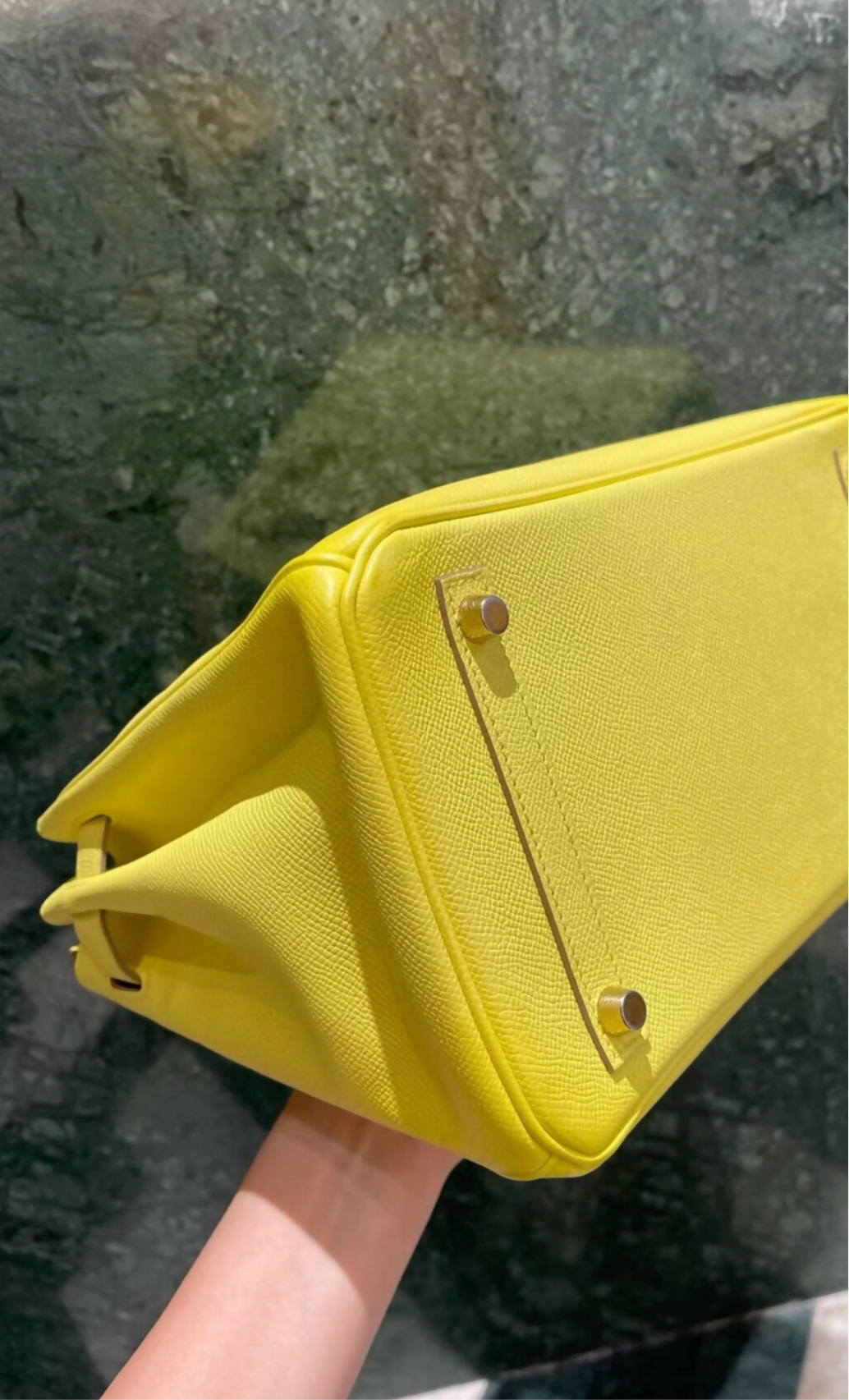 Hermes Birkin 30 Yellow Epsom Leather Gold Hardware