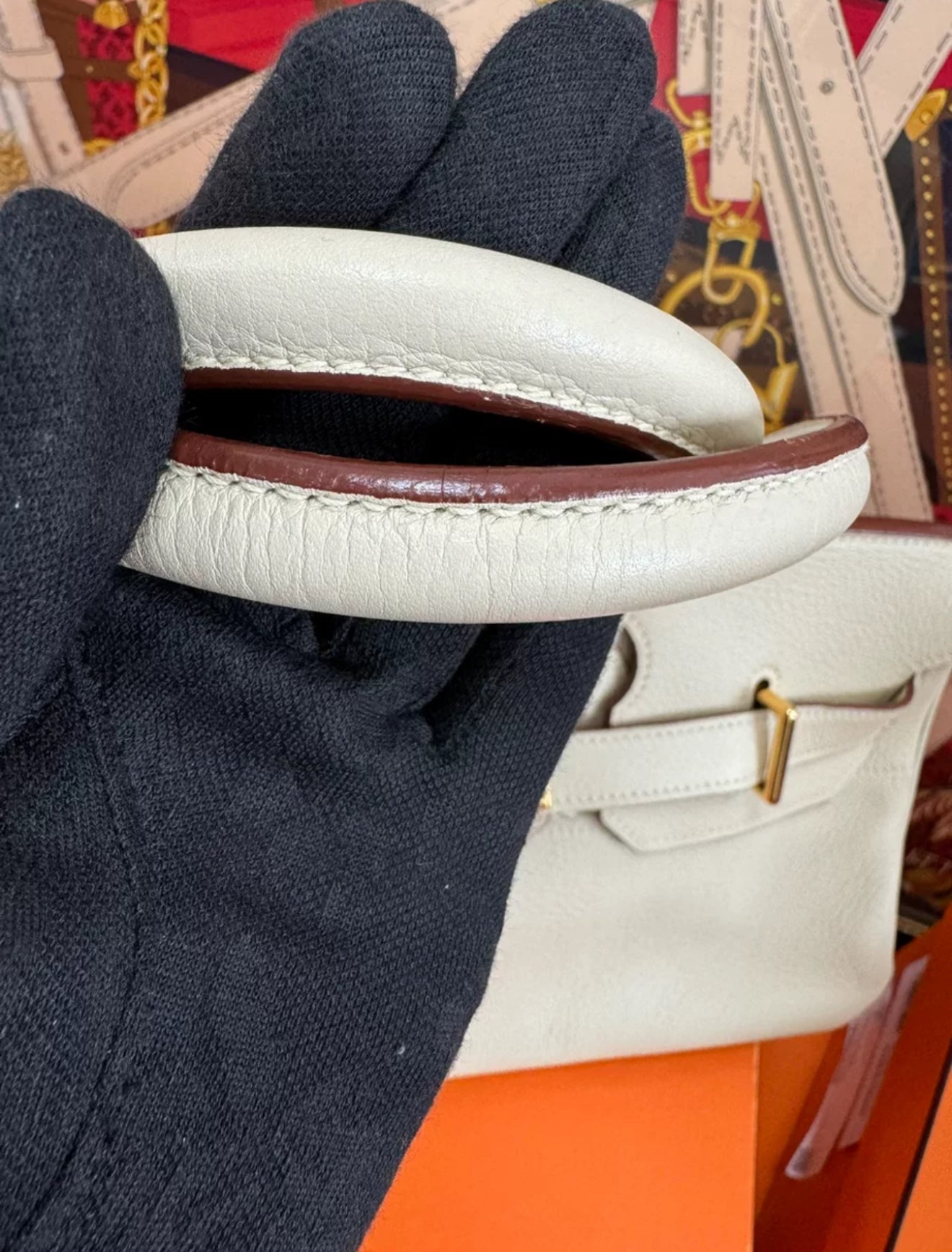 Hermès Birkin Shoulder white Togo Leather Gold Hardware