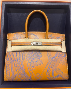 Hermes Birkin 30 Zouave et Dragon Zazibar / Naturel Butler Palladium Hardware