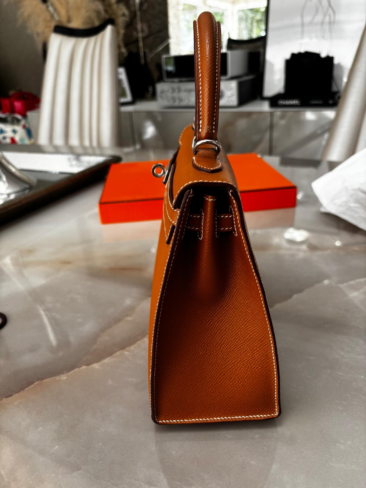 Hermès Kelly 25 Veau Epsom Leather Palladium Hardware