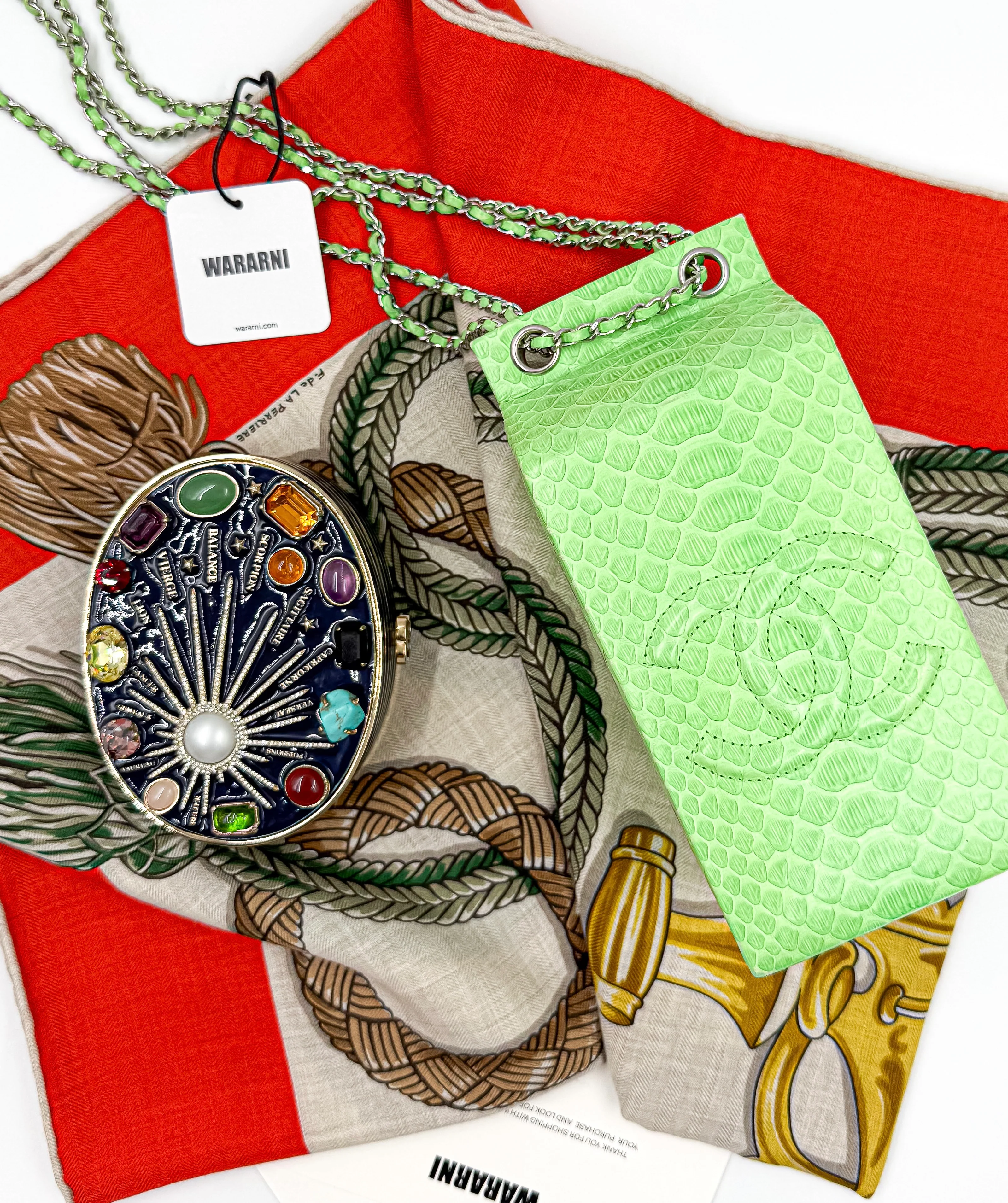 Chanel Green Python “Lait de Coco” Milk Carton Minaudière – Fall/Winter 2014 Supermarket Collection