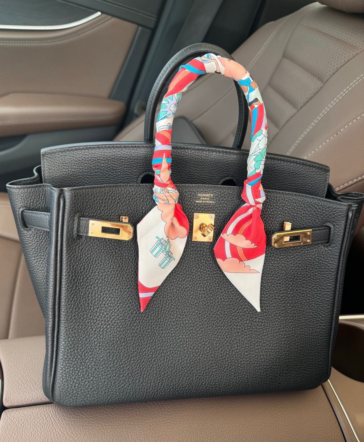 Hermès Birkin 25 Black Togo Leather Gold Hardware